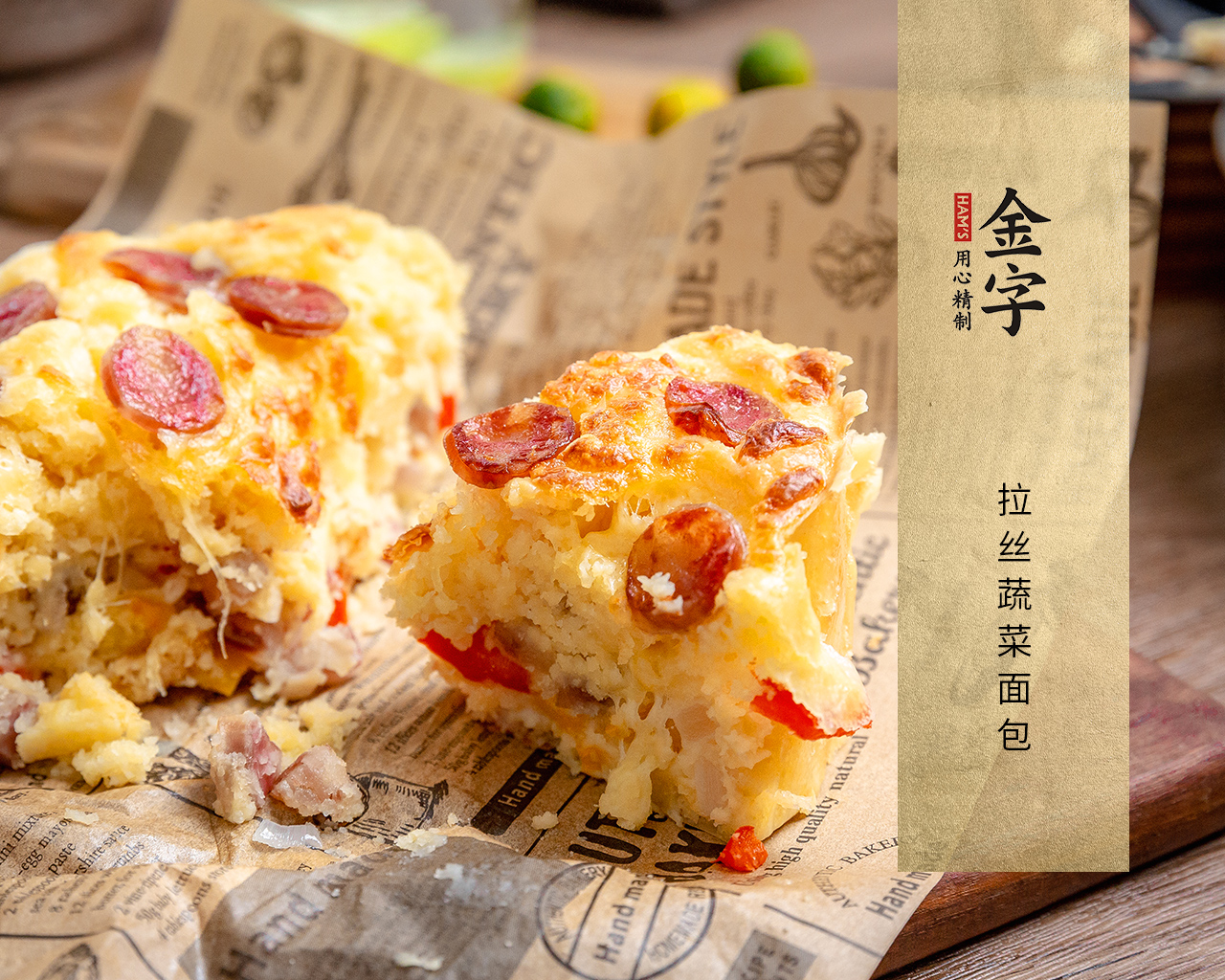 拉丝蔬菜面包